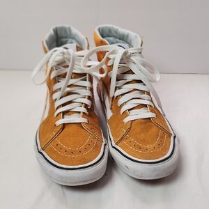 Vans Sk8-Hi Cadmium Orange Suede Canvas Womens Size 8.5 Mens Size 7